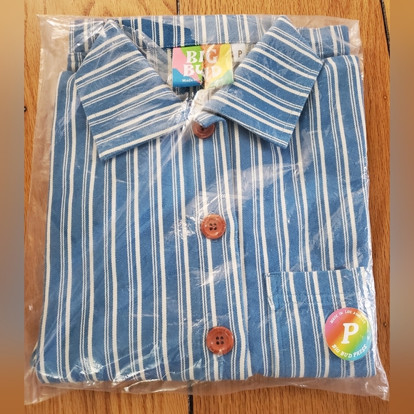 Big Bud Press Work Jacket in blue stripes size P - Picture 2 of 3